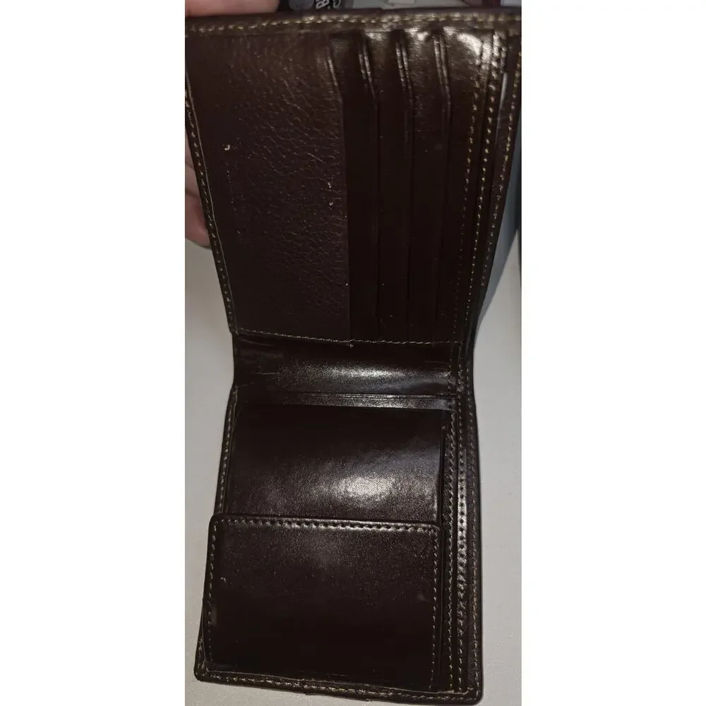 Comme Ca Ism Men's Vintage Brown Leather Wallet, New With Box